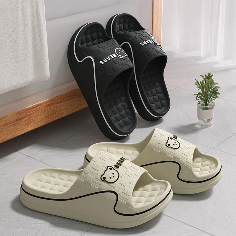 Women's Home Slippers Cute Cartoon EVA Indoor Home Bathroom Sandals Soft Sole Non-slip Summer Outdoor Beach Couple Shoes 3