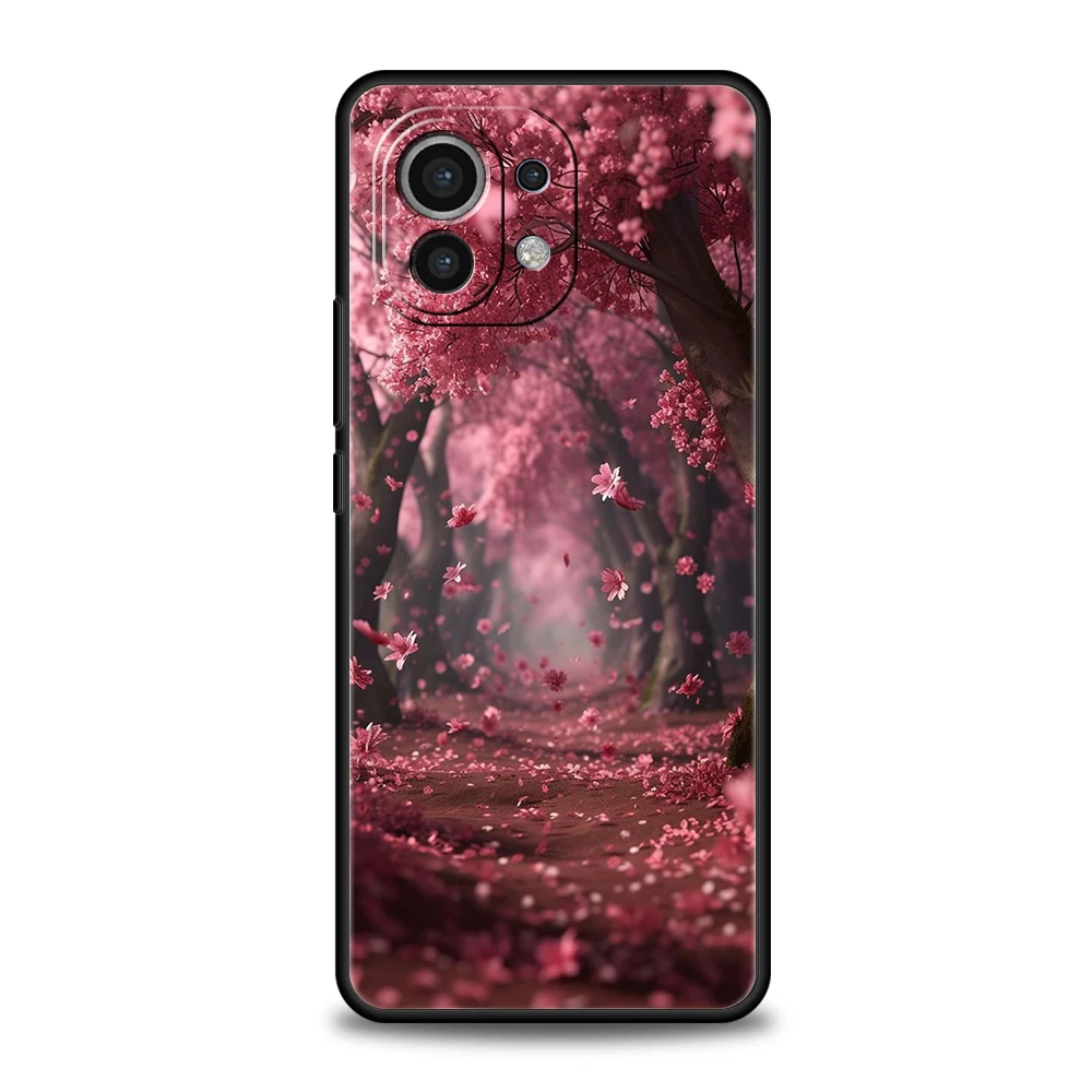 Rosa frühlings kirschblüten telefon hülle für xiaomi mi 14 13 12 11 ultra 13t 12t poco c51 f3 f4 f5 x3 x4 nfc m3 pro lite 5g abdeckung – Detail 6