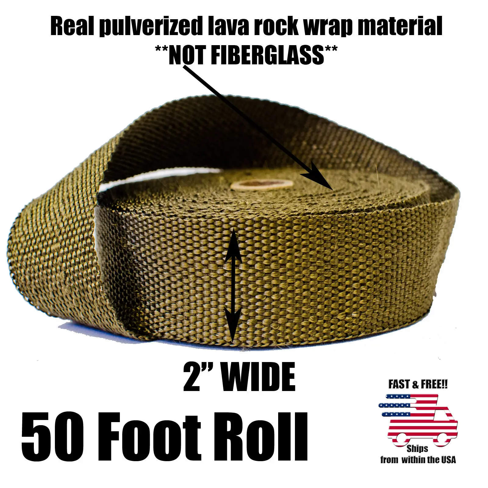 

15m 100ft Motorcycle Header Pipe Tape Heat Insulating Wrap Pulverized Lava Rock Fiber Heat Shield Cloth Roll with Stainless Ties