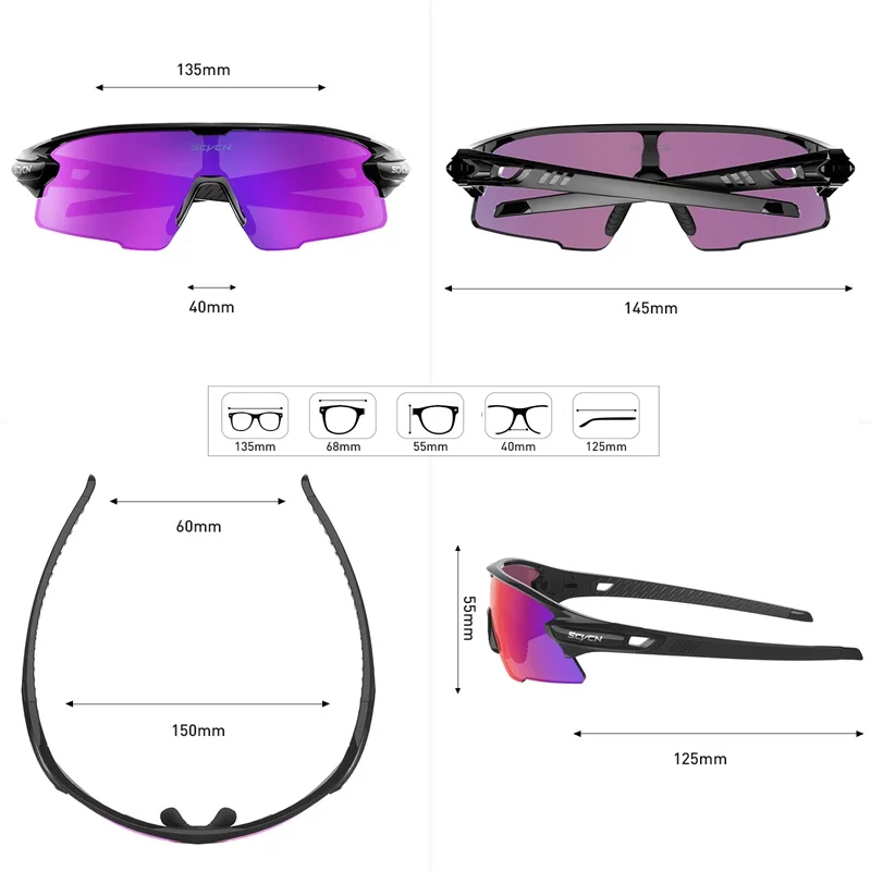SCVCN Polarized MTB Cycling Glasses UV400 Sports Runing Sunglasses Men’s Women Photochromic Bike Bicycle Goggles Fishing Eyewear