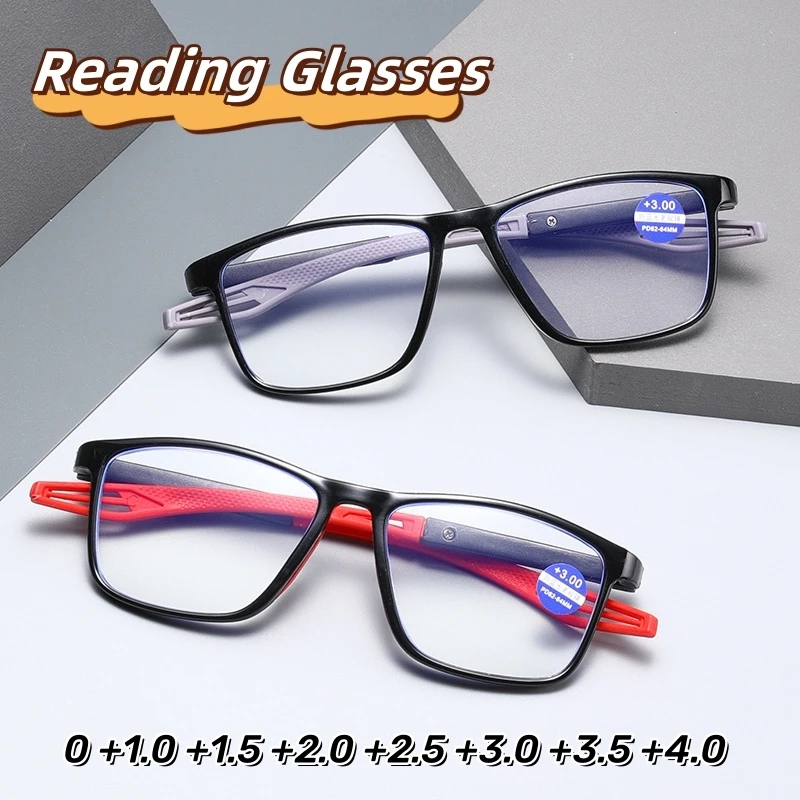 Vintage Quadratische Lesebrille Damen Sport Weitsichtige Brillen Unisex Plus Dioptrien Optische Spetacles Brillen 0 +1,0 bis +4,0