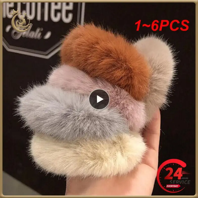 

Ободок для волос теплый Эластичный из искусственного меха, 1-6 шт.