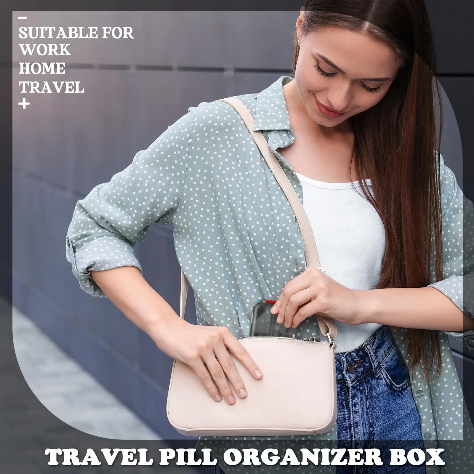 Oravel Pill Organizer 10 Compartments Pocket Pharmacy Portable Daily Medication Container Case for Travel Essentials Weekly