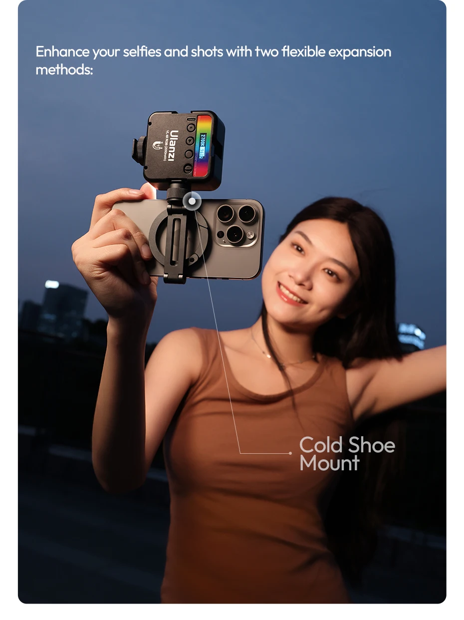 MA07 Magsafe Phone Holder for Iphone Camera Fill Light Tripod Mount with Cold Sh