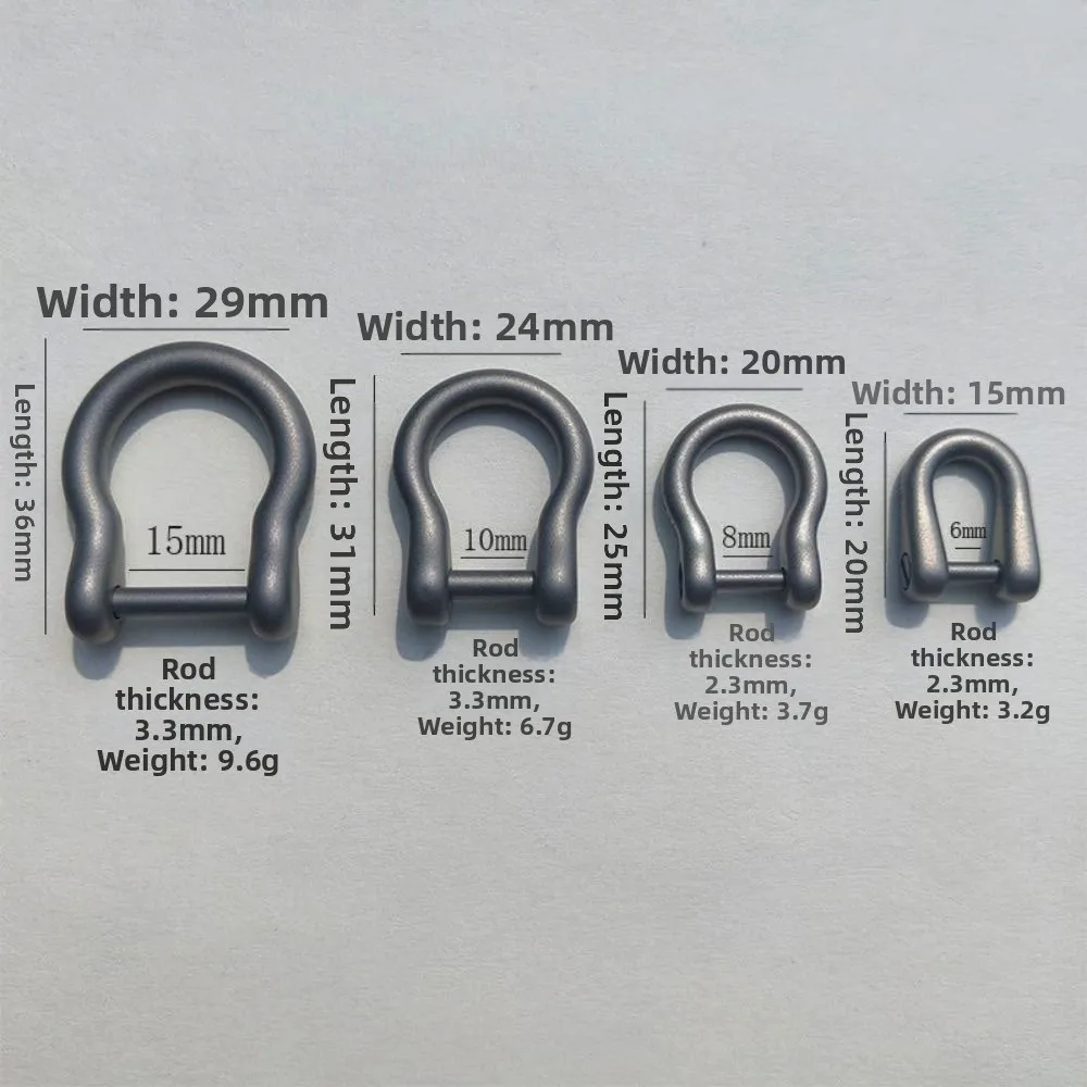 Premium Titanium Alloy Horseshoe Buckles - Versatile Outdoor Keychain Hooks