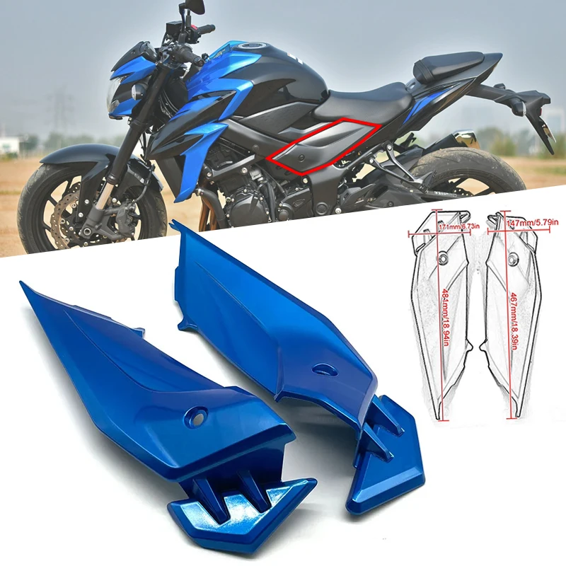 オートバイのフロントフェアリング オートバイ左または右シートフレームサイドカバーフェアリングスズキ GSXS 750 GSXS750