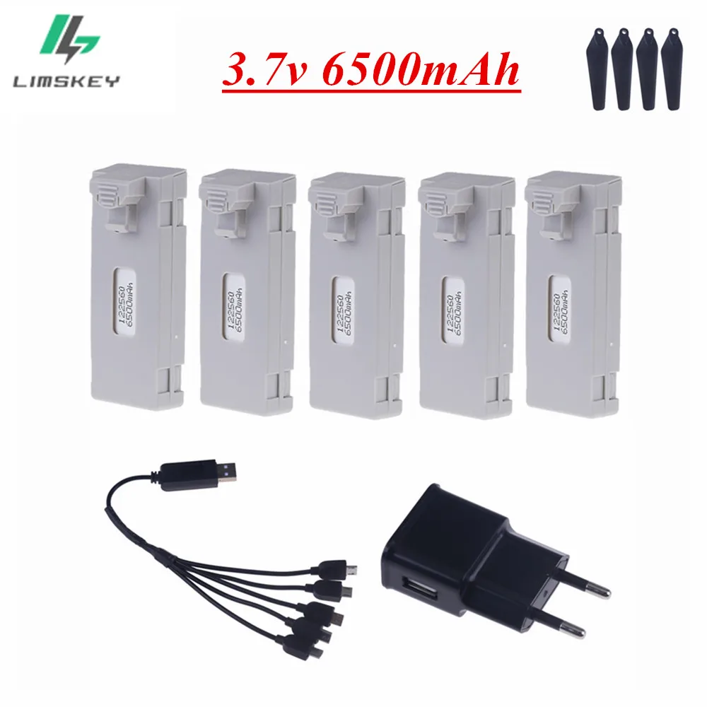 แบตเตอรี่โดรน 3.7V 6500mAh สำหรับ E88 E99 P1 และอื่นๆ