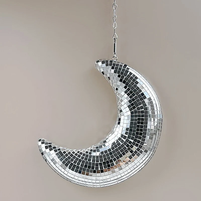 Disco Ball Moon Shaped Decor Stage Mirror Balls for Party Bar