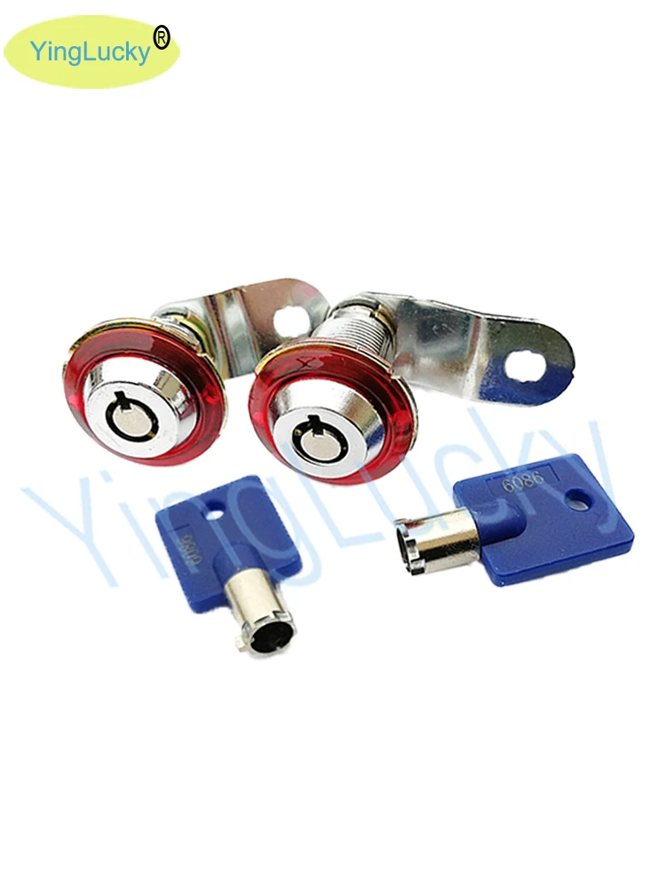 1Pcs Arcade Game Machine Dedicato Door Lock Cam Lock Con Parti Chiave Contanti Corti Per Jamma Arcade Flipper Games Machines 6086