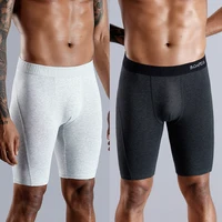 Boxer en coton pour hommes, sous-vêtements à jambes longues, short, grande taille et culotte, marque de luxe, nouveau Style 2023 5