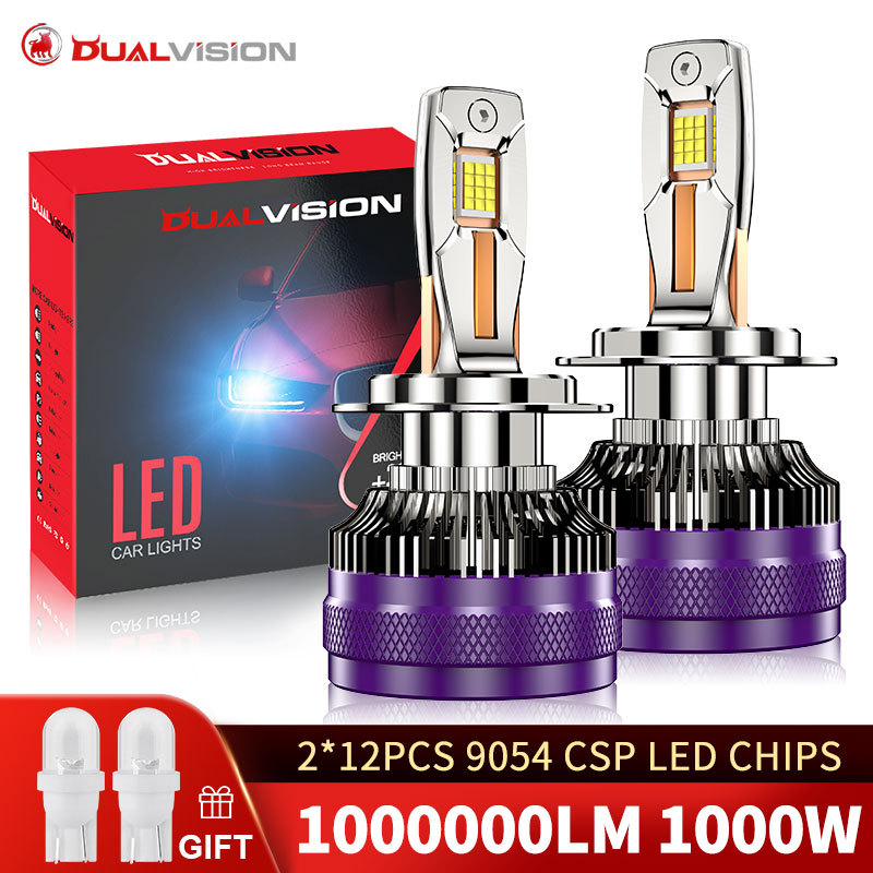 H7 H4 H1 LED 1000W 1000000LM 6000K Car Lights Canbus H11 H8 H9 HB3 9005 HB4 9006 9012 HIR2 CSP Chips Auto Lamp Fog Lights 12V