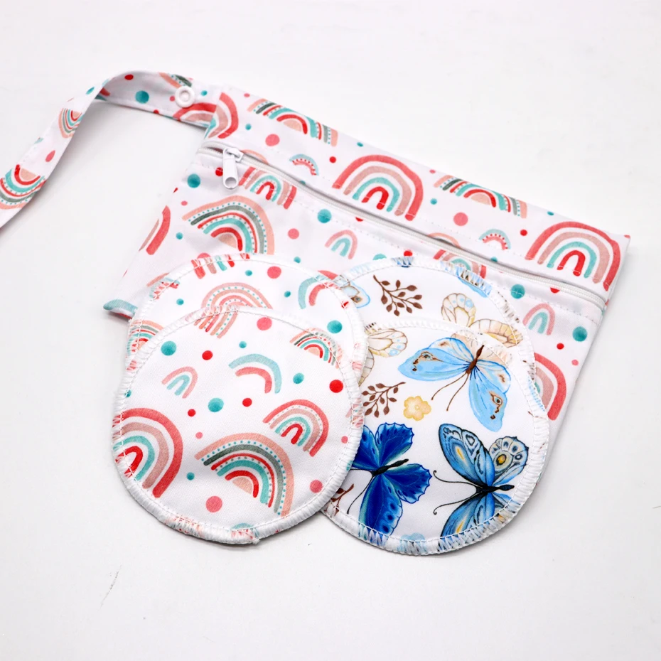 Ultra Absorbent and Leakproof Breast Pads for Breastfeeding Stay Dry and Comfortable Throughout The Day with Wet Bag Breathable 3
