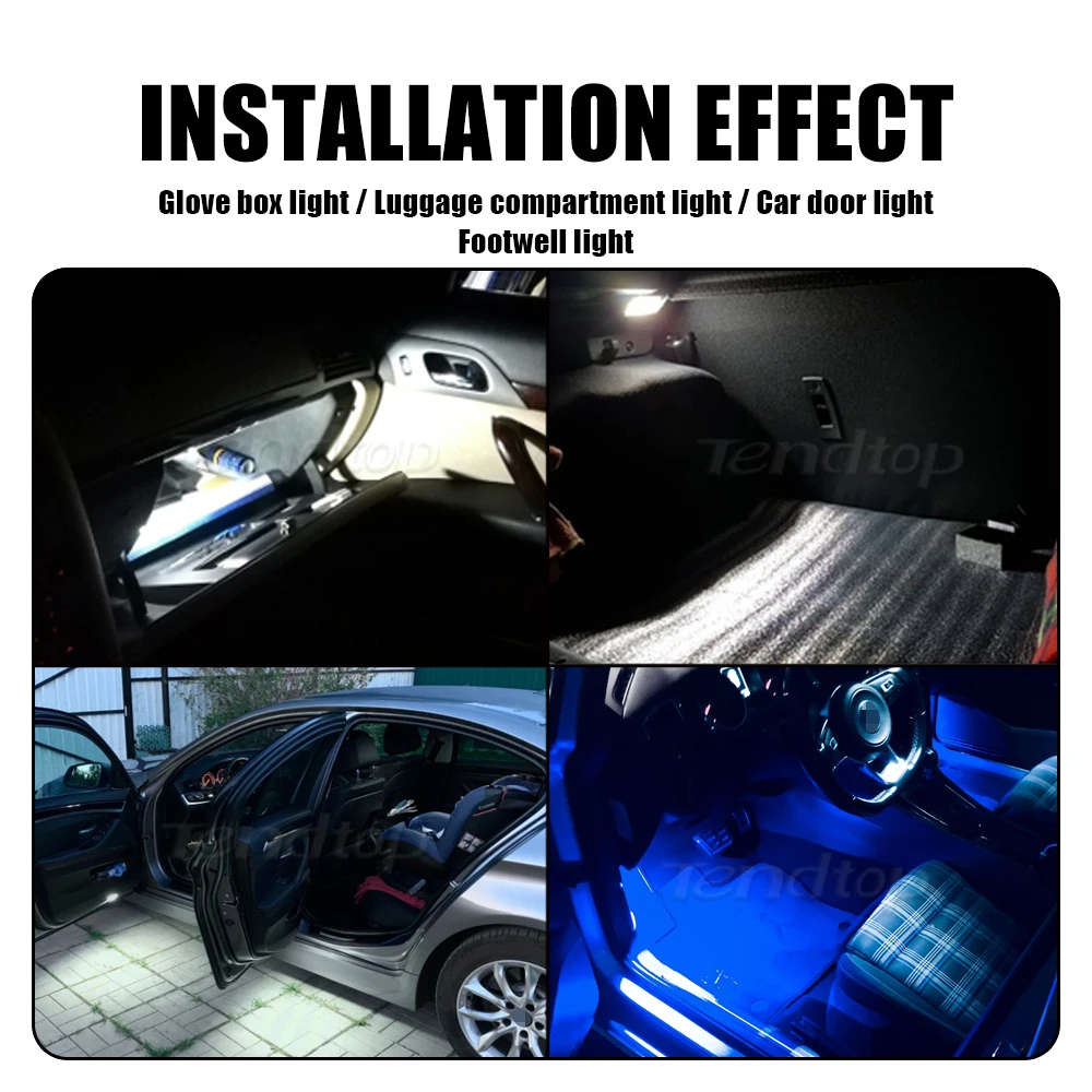 2Pcs LED ڵ   Footwell ȭ Ʈũ  BMW E90 E91 E92 E60 E65 F10 F20 E87 X5 E70 X3 E83 F25