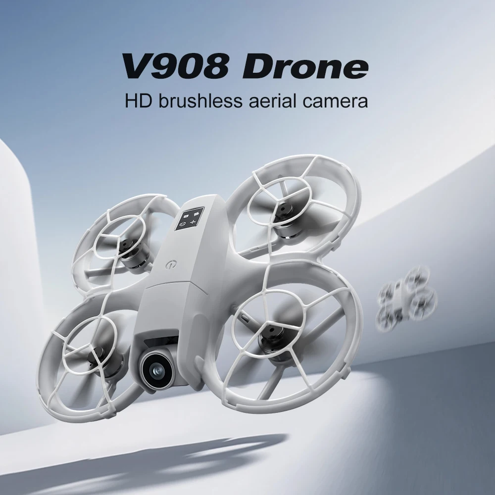 Drone V908 8K avec caméra HD, moteur sans balais et positionnement optique avec télécommande et accessoires