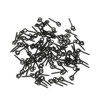 100Pcs Threaded Boilie Bait Screws for Carp Hair Rigs Hooks Carp Fishing Terminal Tackle