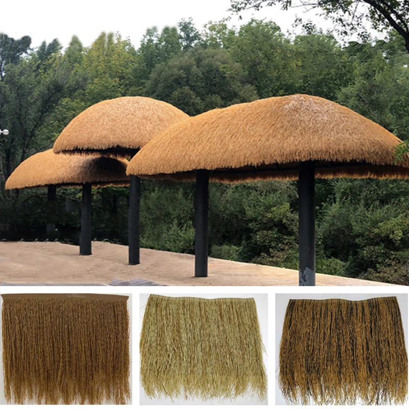 Fake Thatch Grass Decorate Simulation Natural Thatched Artifical Plant For Outdoor Roof Pavilion Home Garden Rainproof Thatch