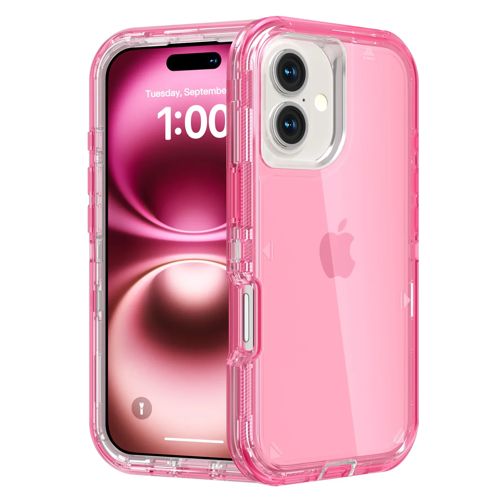 Ultra-Durable Clear Transparent Thick Phone Case - Heavy Duty Shockproof Hard Cover