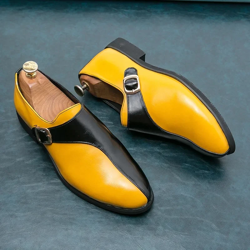 Leather Shoes Mens Designer Dress Formal Leather Shoes Fashion Wedding Casual Slides Men Loafers Driving Half