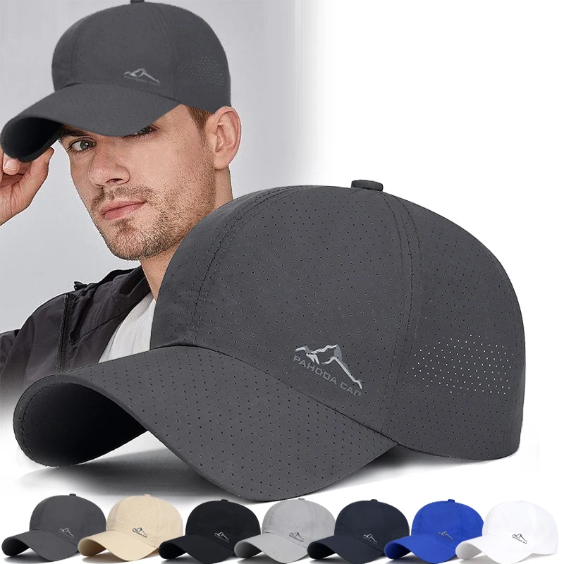 Fashion Breathable Men Women Snapback Hip Hop Hat Mesh Sun Gorras Unisex Casual Plain Adjustable Baseball Cap Canada Golf Caps 2