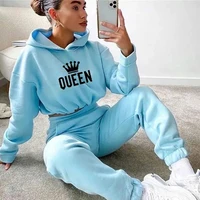 Women Hooded Tracksuit Sports 2 Pieces Set Sweatshirts Pullover Hoodies Pants Suit Home Sweatpants Trousers Outfits.jpg