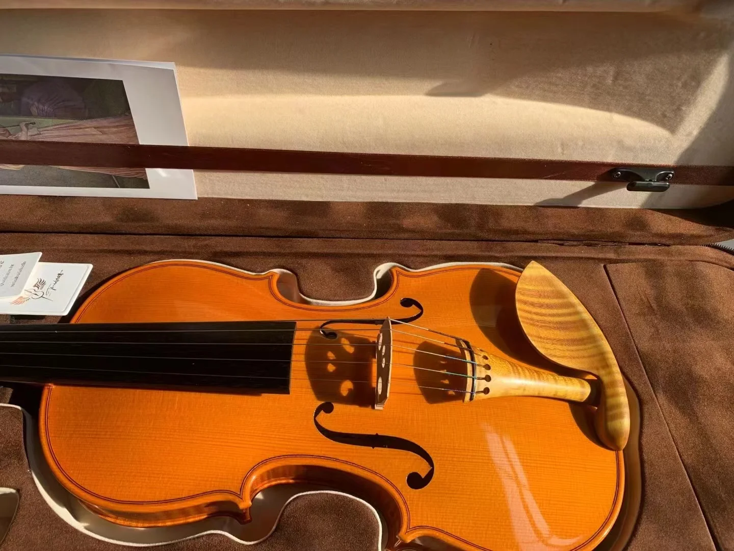 Flame Maple Solid Wood Left Hand 5 String Violin High Level Violon