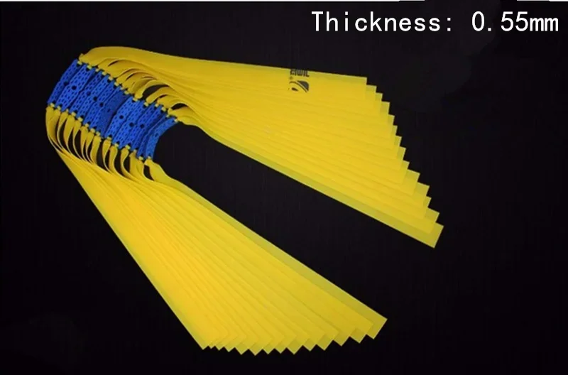 5pc Slingshots Flat Rubber Band Thicknes 0.55-0.8mm Catapult Natural Latex Flat Elastic Resilient for Shooting 6