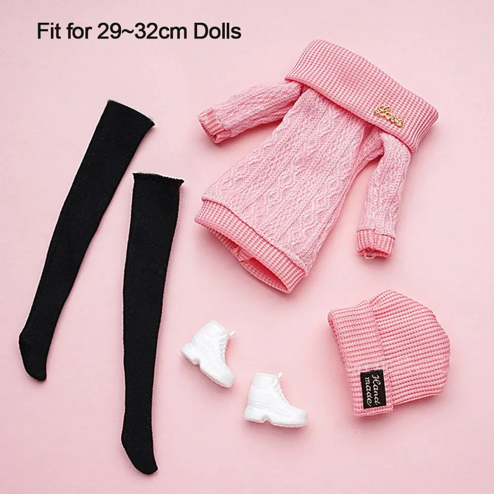 Puppe Freizeit kleidung Kleidung Schuhe Hüte Pullover Hosen handgemachte Mädchen Puppe tragen Set für 29 ~ 32cm Puppe Kleidung Zubehör DIY Spielzeug – Detail 5
