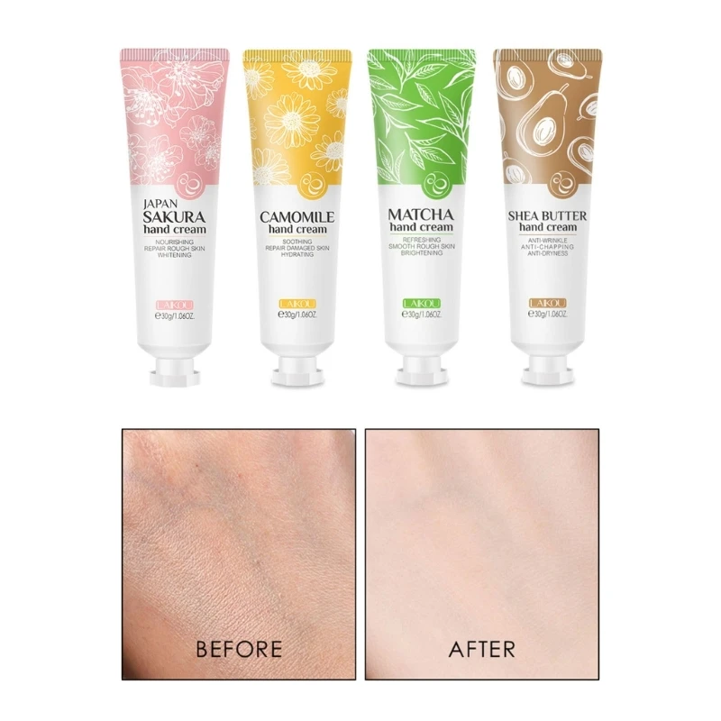 Deep Moisturizing Refreshing Hand Cream SakuraMatcha Shea Butter-Chamomile Gentle Soften-Keratin Improve Dry-Body Lotion