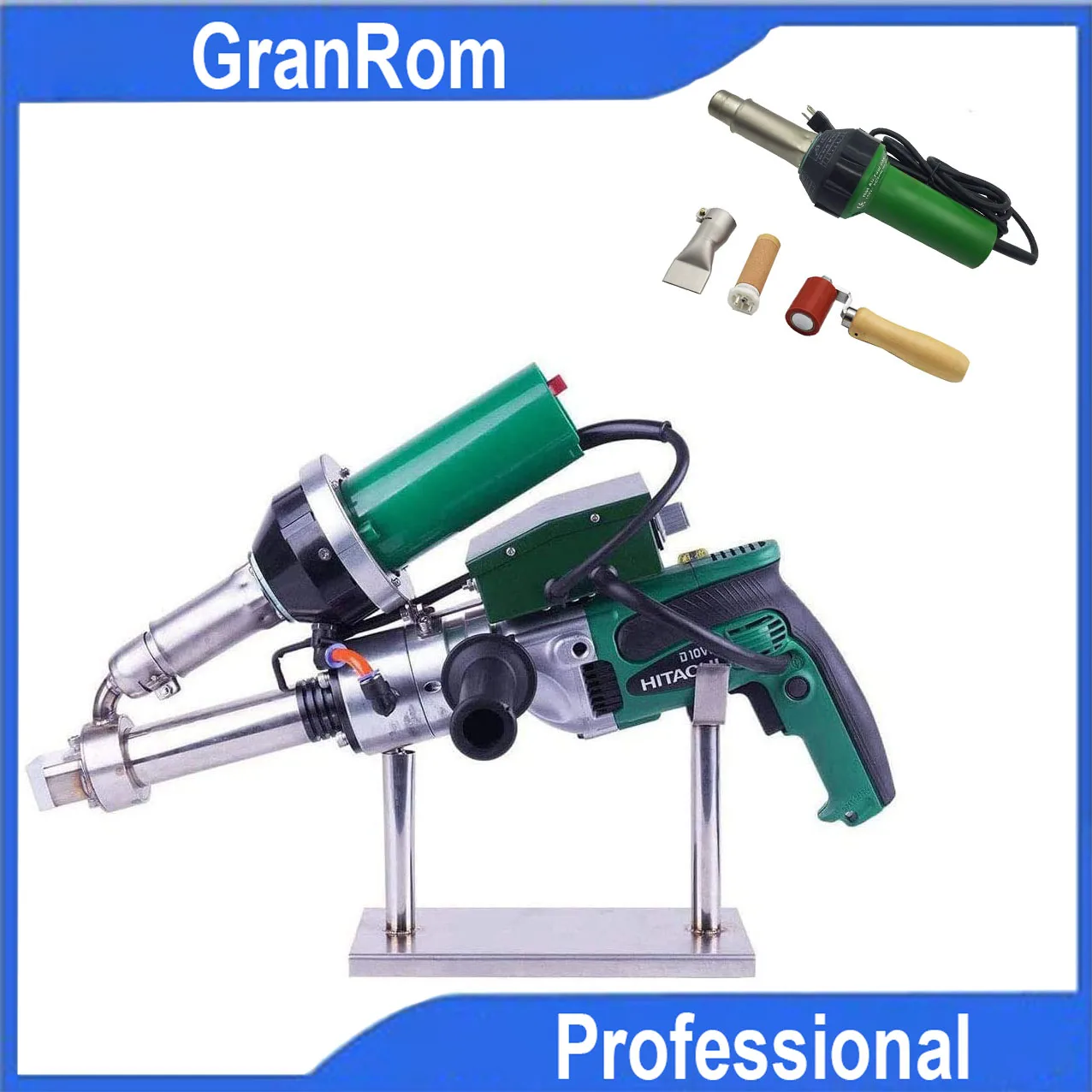 

Industrial 1600W Plastic Extruder Welder Hand Extrusion Welding Machine with Heat Gun Kits PVC PP HDPE LDPE Pipe with Air Torch