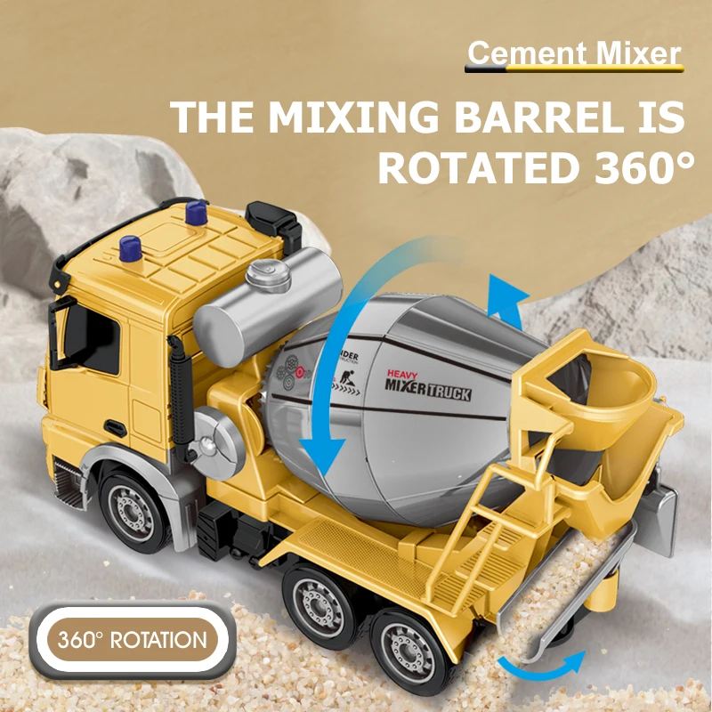 RC Construction Toy 2.4Ghz 6 Channel 1:24 Rc Excavator Mixing truck Crane Remote Control For Children