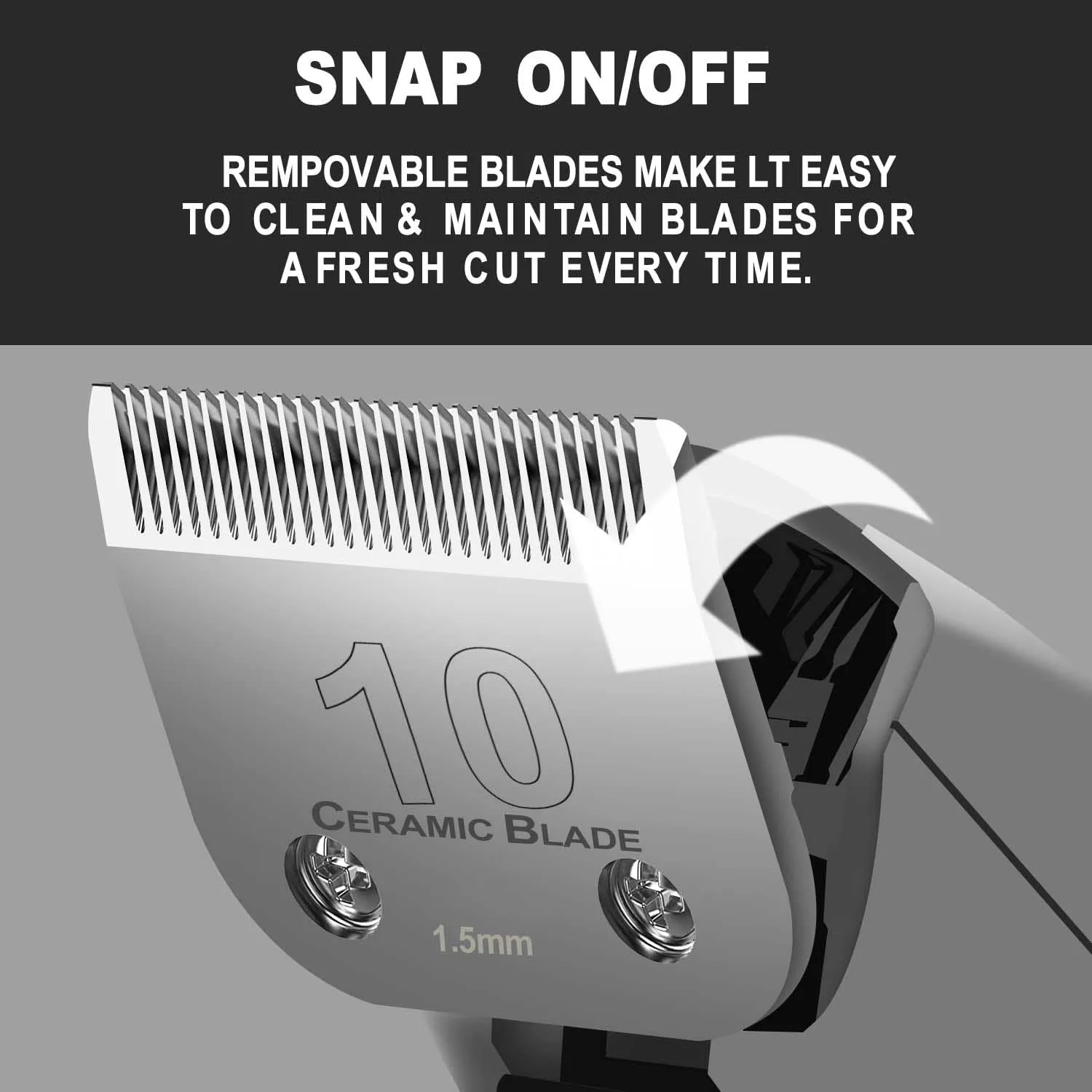 Barber Hair Clipper Blade Pet Grooming Clipper Detachable Pet Clipper Blades Set Compatible With For Most Andis Oster Wahl A5 Clippers Made of Ceramic Blade&Carbon Steel