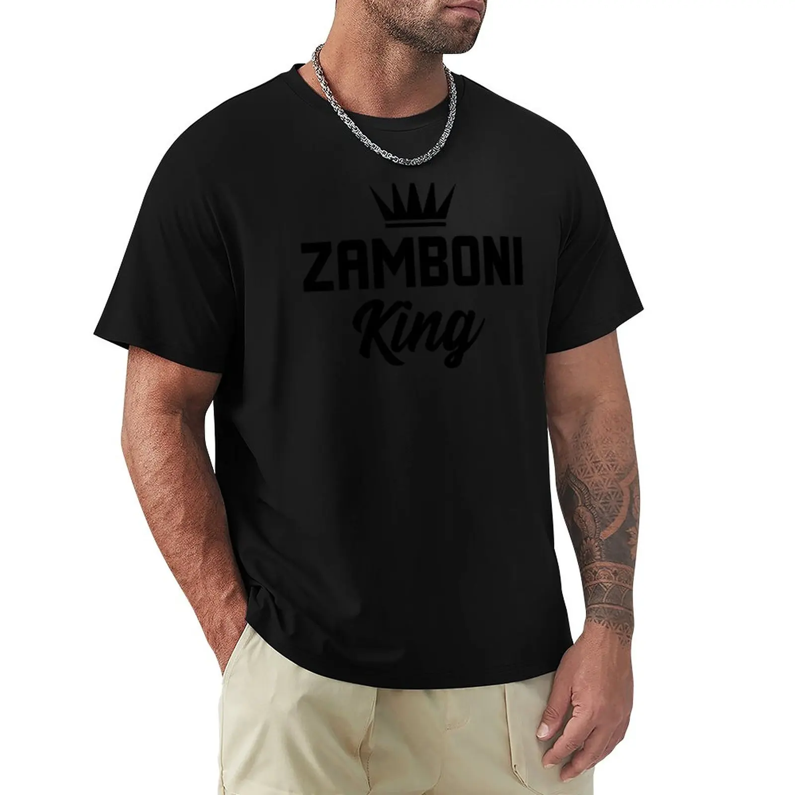 

Zamboni King T-Shirt summer tops boys t shirts plain black t shirts men