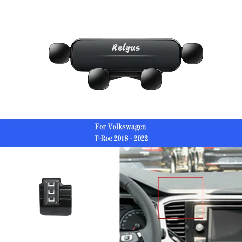 

Car Mobile Phone Holder for VolksWagenwerk VW T-Roc 2018-2022 Smartphone Mounts Holder Gps Stand Bracket Auto Accessories