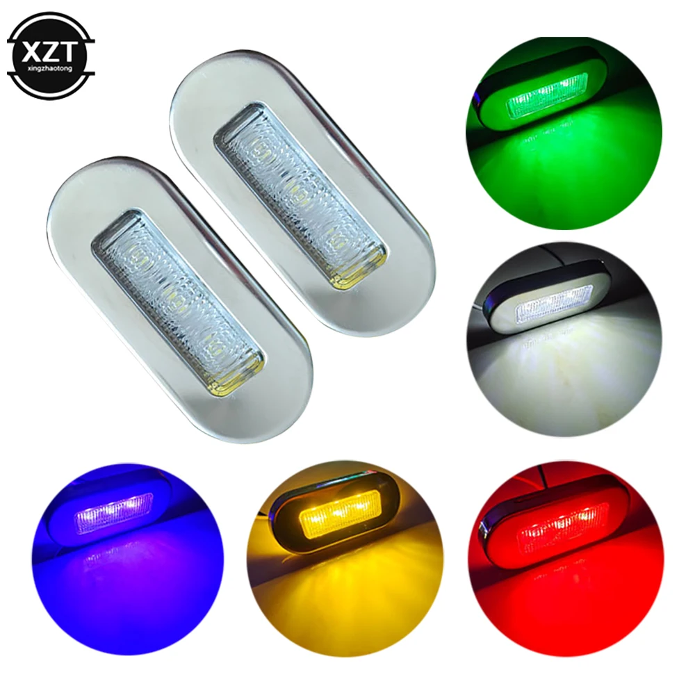 

12V 3LED Signal Light Port Starboard Light Indicator Light Truck Side Light Warning Light Yacht Stainless Steel Marine Light