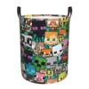 Custom Anime Game Mine C-Crafts Cartoon Laundry Basket Collapsible Baby Hamper for Nursery Toys Organizer Storage Bins 1