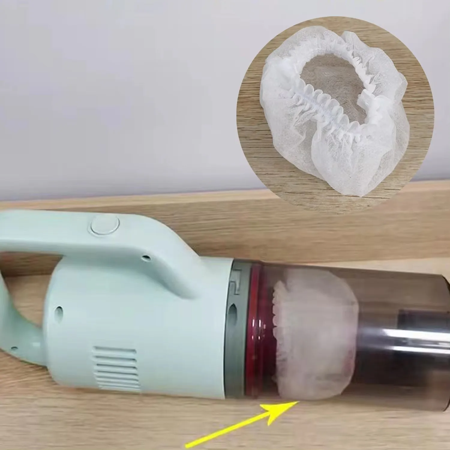 Cheapest Disposable Vacuum Cleaner Filter Protective Cover Washable Non-woven Fabric for Handheld Vacuum Cleaner 50pcs/lot