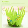 4Pcs Easter Colorful Baskets Non Woven Fabrics Candy Baskets Small Fabric Basket Storage EasterDecoration 4