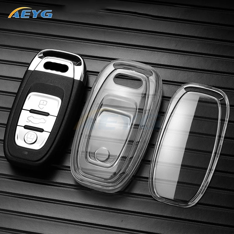 Luxurious TPU Car Remote Key Case Cover with Key Chain Accessories