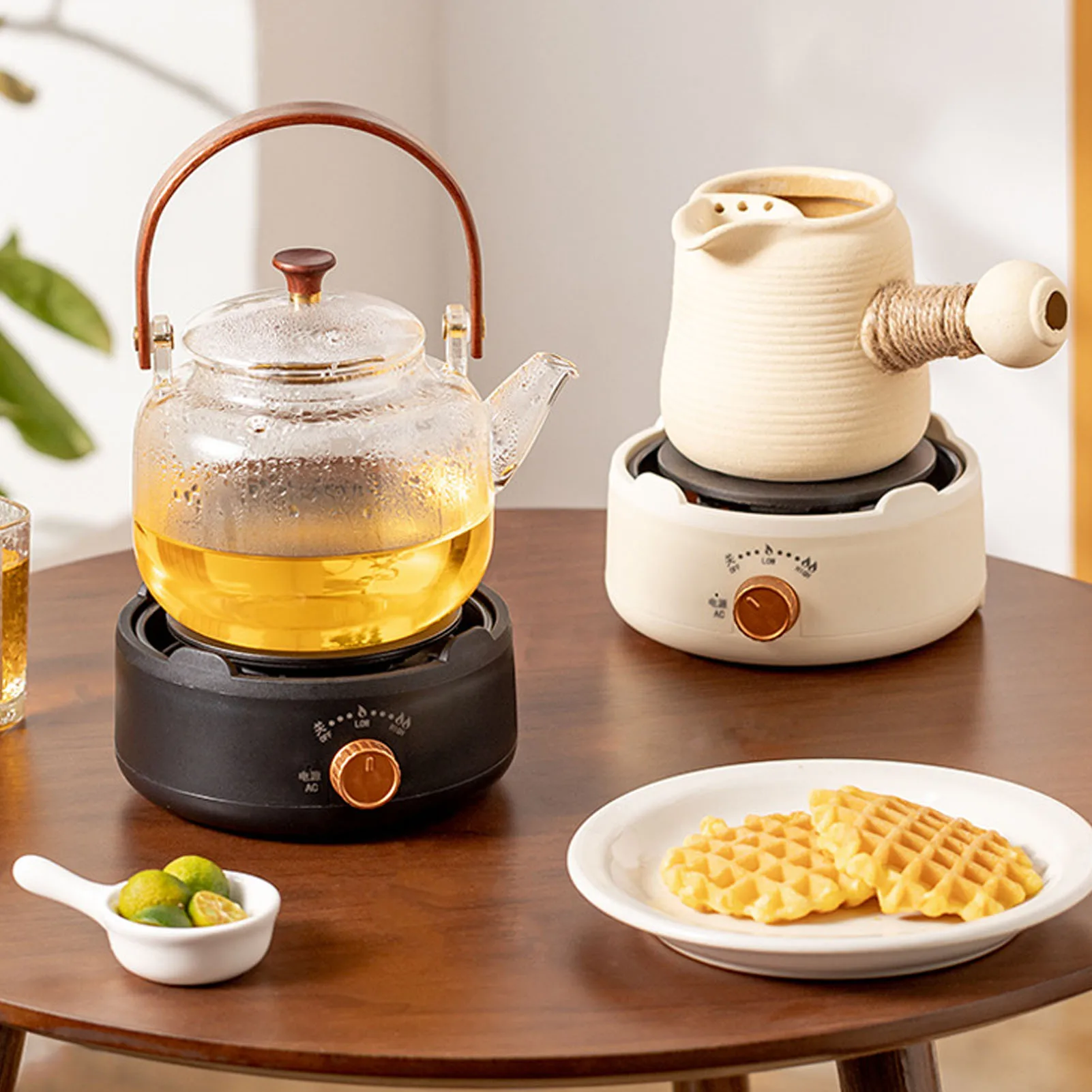 Electric Tea Stove, Multifunctional Mini Anti-Dry Burning,  ABS Construction, Fast Heating Hot Plate for Office Home Use CN 220 2