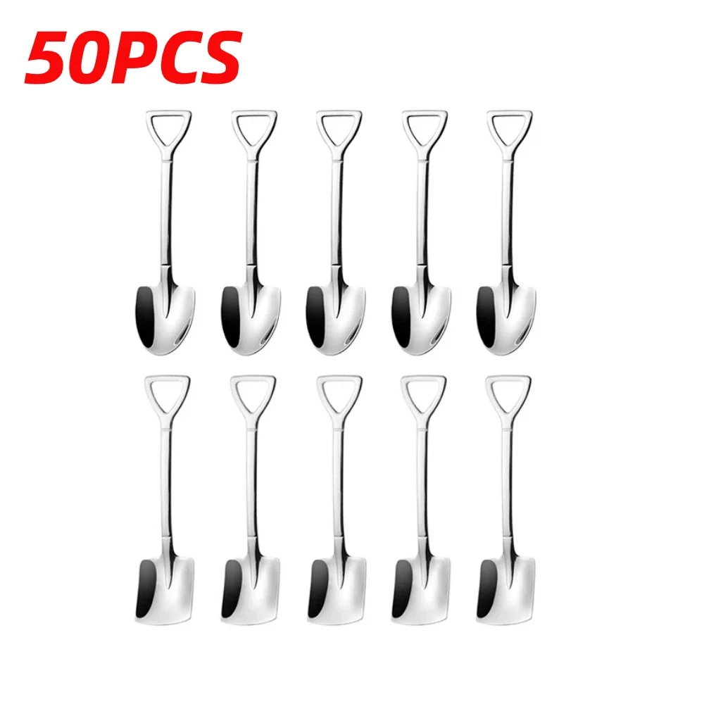 

50PCS Stainless steel Shovel coffee spoon For VIP