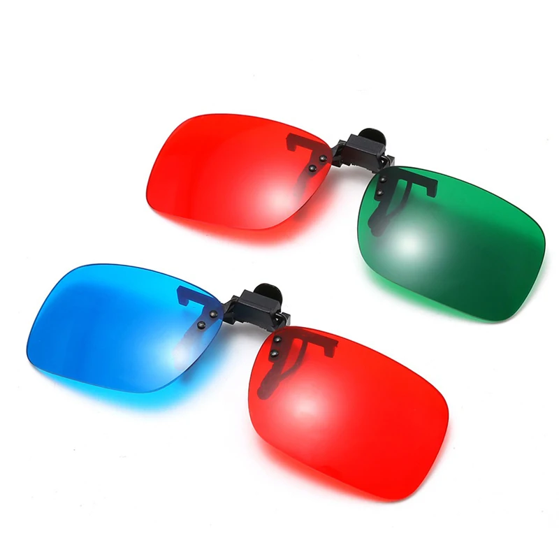 Multicolor 3D Anaglyph Movie Glasses with Black Frame