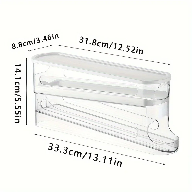 Rolling Egg Storage Box Refrigerator Side Door Storage Rack Kitchen Fresh-keeping Box Egg Box