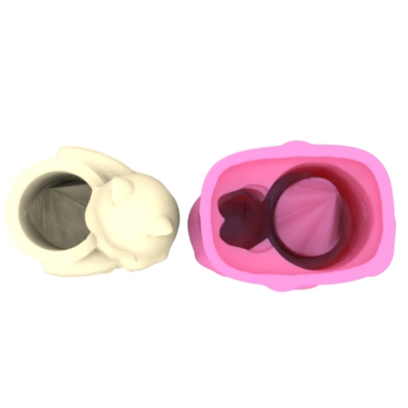 Lovely Shaped Mold Small Flower Pots Silicone Molds Succulents Planter Pencil Holder Mould Office Decorations 97QE