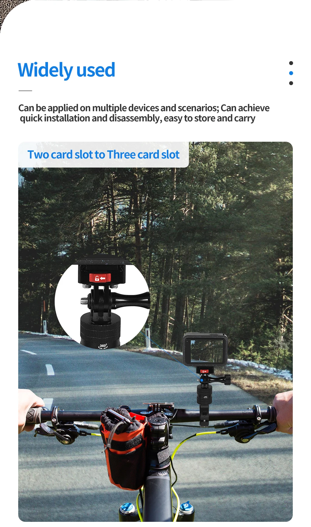 Stativ V Mount Adapter 1/4 Schraube Schnellspanner für GoPro 13 12 11 10 OSMO Action Kamera Batterieabdeckung Schnellinstallationsschalter – Detail 20