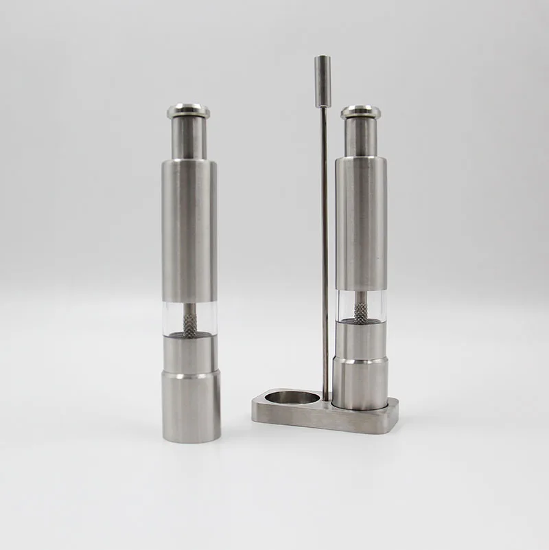 Thumb Pepper Grinder Stainless Steel Salt Grinder Pepper Mill Single Hand Manual Mini Salt And Set