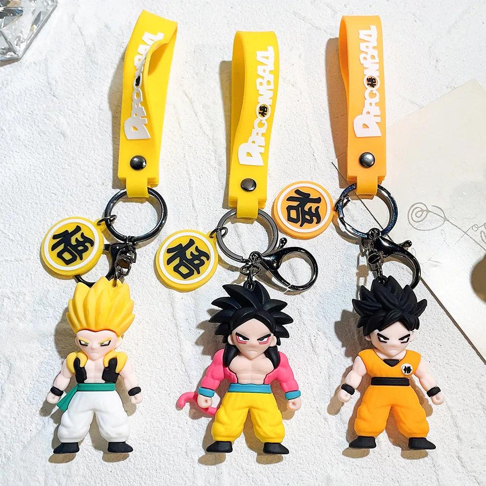 Anime dragon ball z son goku kakarotto vegeta super saiyan dos desenhos  animados chaveiro boneca chaveiro saco chaveiro carro acessórios presentes  brinquedos - AliExpress