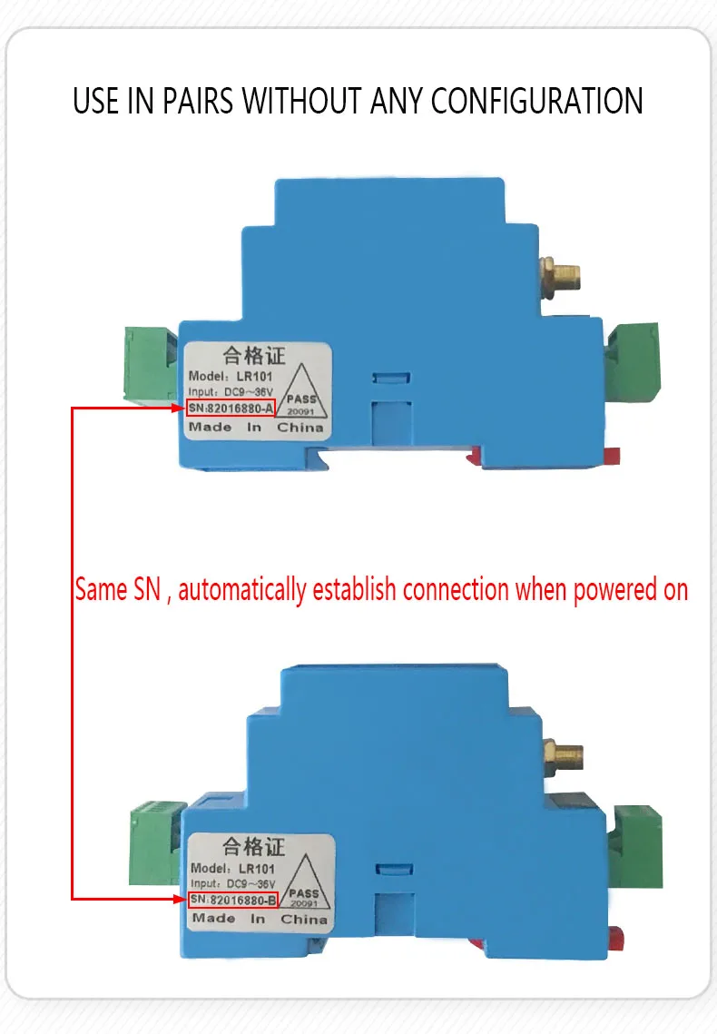 LR101 Switch Quantity Wireless Transmission Module Remote Control Relay Output W