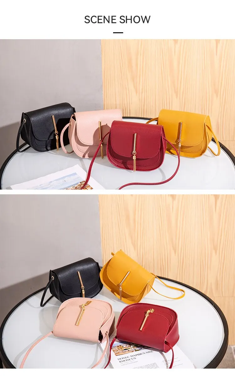 Sbd0ee19ece6c4e2292a3c7f934640ffaW New Golden Tassel Double Layer Semi Circle Solid Color One Shoulder Saddle Bag Fashion Casual Women Small Bag Mallzona