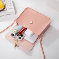 Sac à bandoulière contrasté pour femmes, pendentif en perles simples, sac à main de luxe de styliste, petit sac à bandoulière carré pour téléphone portable 4