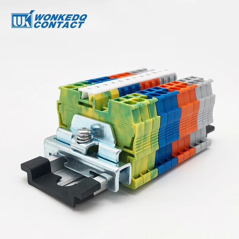 1Pc E/FE-2 Galvanized Steel End Clamp Mounting on NS35 C45 DIN Rail Fixing Terminal Block Accessories End Bracket Stop din rail din rail terminal block din rail bracket